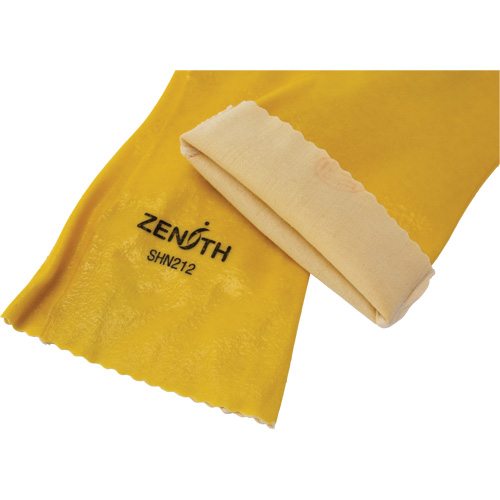 Gants &agrave; fini rugueux et r&eacute;sistants aux produits chimiques, Taille 9, 14" lo, PVC, Doublure en Interlock, 47-mil Cantin et fils