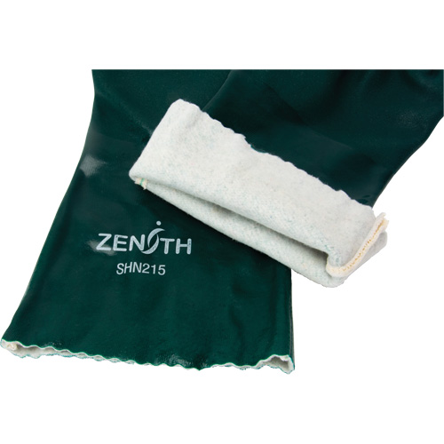 Gants verts &agrave; double enduit, 14" lo, PVC, Doublure en Jersey de coton, 70 mils Cantin et fils