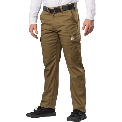 Big Flex Cargo Pants, Poly-Cotton/Spandex, Military Olive Green, Size 46, 30 Inseam Cantin et fils