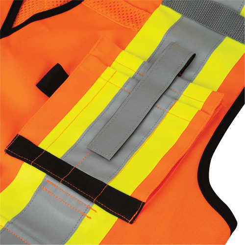 6680 High-Visibility Antimicrobial Mesh-Back Surveyor Vest, High Visibility Orange, Small, Polyester Cantin et fils