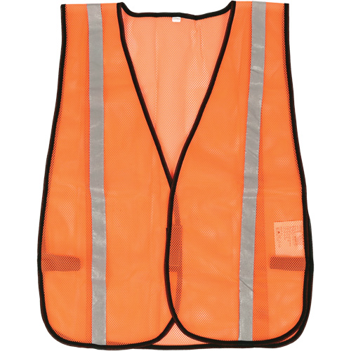 Compact Mesh Safety Vest, High Visibility Orange, Polyester Cantin et fils