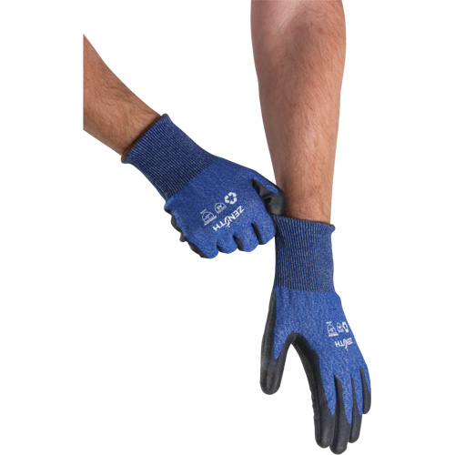 Gants &eacute;lastiques &eacute;cologiques r&eacute;sistants &agrave; la coupe, Taille 8, Calibre 18, Rev&ecirc;tement Polyur&eacute;thane, Enveloppe en Acier inoxydable/PEHP/rPET, ASTM ANSI niveau A5 Cantin et fils