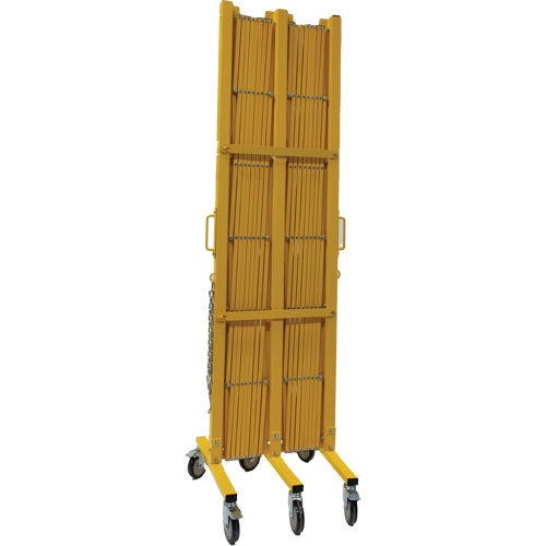 Expandable Barrier, 84" H x 20' L, Yellow Cantin et fils