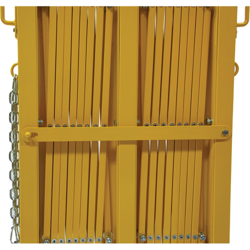 Expandable Barrier, 84" H x 20' L, Yellow Cantin et fils