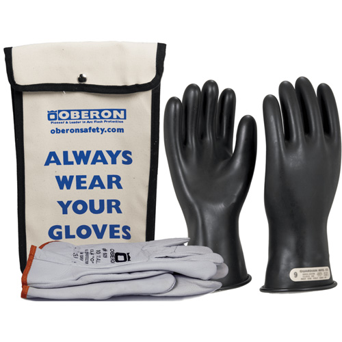 Class 00 Rubber Electrical Glove Kit, 8, 11" L, 20 cal/cm², NFPA 70E Cantin et fils
