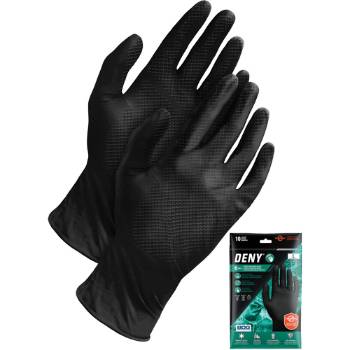 Deny&reg; Disposable Gloves, Small, Nitrile, 6-mil, Powder-Free, Black Cantin et fils