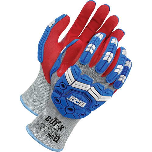 Cut-X&reg; Cut-Resistant Touchscreen Impact Gloves, 9, Foam Nitrile Palm, Elastic Cuff Cantin et fils