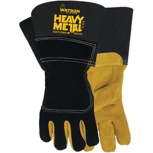 Black Velvet Winter Heavy Metal Welding Gloves, Size Small, Split Elkhide Shell, ASTM ANSI Level A5 Cantin et fils