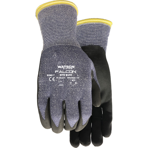 Gants r&eacute;sistant &agrave; la coupe Stealth Falcon 367, Taille Petit, Calibre 15, Rev&ecirc;tement Mousse de nitrile, Enveloppe en Fibre de verre/PEHP/Nylon/Spandex, ASTM ANSI niveau A3/EN 388 niveau C Cantin et fils