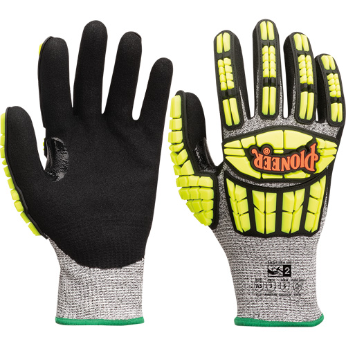 Cut and Impact-Resistant Gloves, Small, Synthetic Palm, Knit Wrist Cuff Cantin et fils