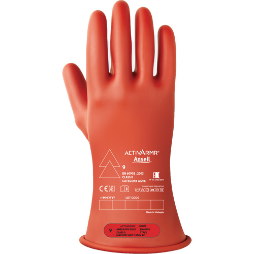 ActivArmr&reg; RIG R011RUL Ultra-Lightweight Electrical Insulated Gloves, ASTM Class 0, Size 8, 11" L Cantin et fils