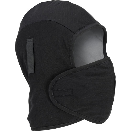 Pioneer 766A Flame-Resistant Quilted Hard Hat Liner with Detachable Mouthpiece, Black/Grey, Cotton/FR-Tech&reg;/Modacrylic/Nylon Cantin et fils