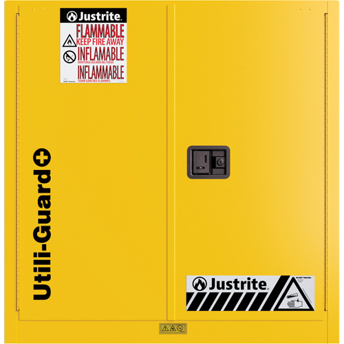 Utili-Guard+ Flammable Safety Cabinet, 30 gal., 1 Door, 43" W x 44" H x 22" D Cantin et fils