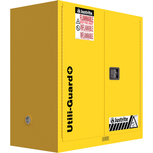 Utili-Guard+ Flammable Safety Cabinet, 30 gal., 1 Door, 43" W x 44" H x 22" D Cantin et fils