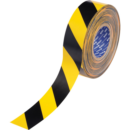 Ruban de marquage pour plancher ToughStripe Max, 2" x 100', Polyester, Noir et jaune Cantin et fils