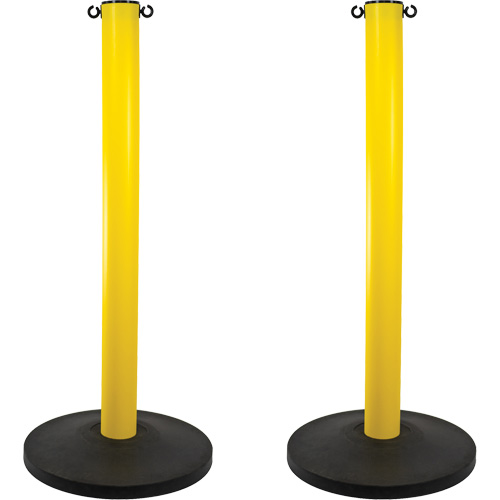 Industrial Stanchion, 37" High, Yellow Cantin et fils