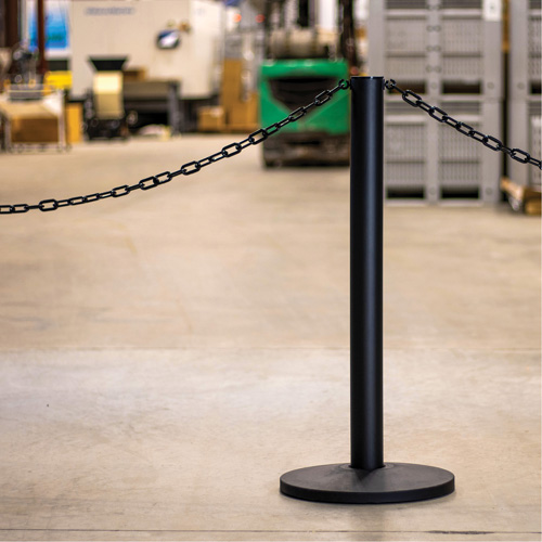 Industrial Stanchion Kit with Plastic Chain, 37" High, Red Cantin et fils