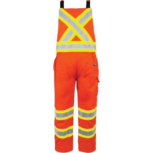 Salopette non doubl&eacute;e haute visibilit&eacute;, 2T-Grand, Orange haute visibilit&eacute; Cantin et fils