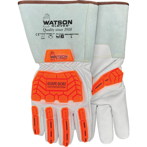 Scape Goat Cut-Resistant Gloves, 2X-Large, Goatskin Palm, Gauntlet/Driver Cuff Cantin et fils