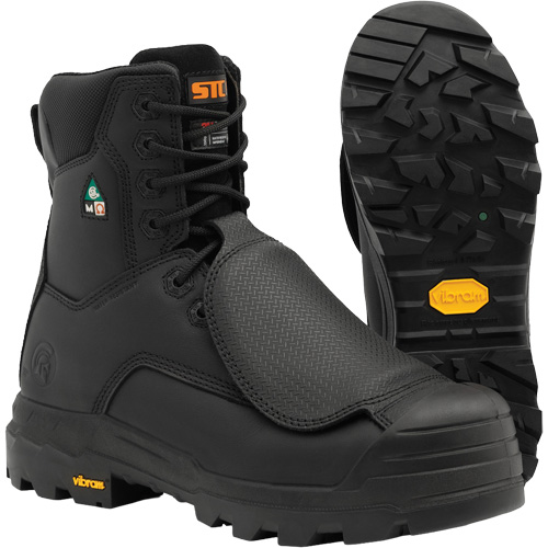 Bottes de travail Vulcan avec protecteur m&eacute;tatarsien &agrave; l'ext&eacute;rieur, Cuir, Taille 5, Imperm&eacute;able Cantin et fils