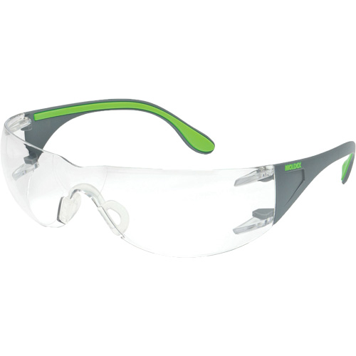 Adapt Lite Grey/Green Safety Glasses, Clear Lens, Anti-Fog/Anti-Scratch, ANSI Z87+/Meets/Exceeds CSA Z94.3 Cantin et fils