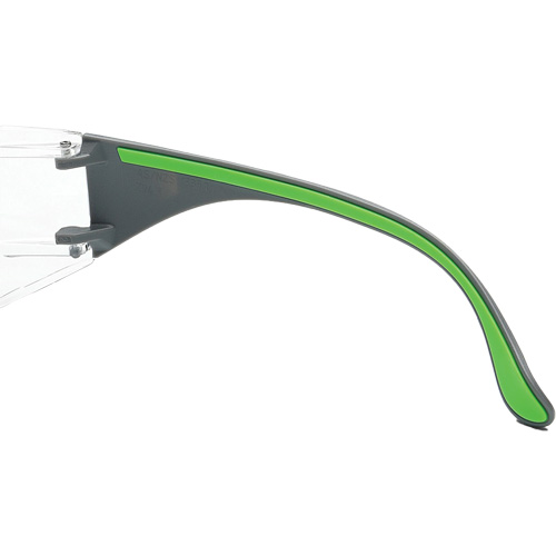 Adapt Lite Grey/Green Safety Glasses, Clear Lens, Anti-Fog/Anti-Scratch, ANSI Z87+/Meets/Exceeds CSA Z94.3 Cantin et fils