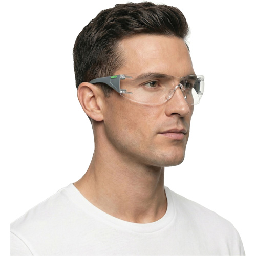 Adapt Lite Grey/Green Safety Glasses, Clear Lens, Anti-Fog/Anti-Scratch, ANSI Z87+/Meets/Exceeds CSA Z94.3 Cantin et fils