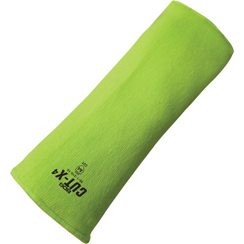 Manchette r&eacute;sistante &agrave; la coupe Cut-X, Fibre de verre/Poly&eacute;thyl&egrave;ne, 18", ASTM ANSI niveau A4, Lime haute visibilit&eacute; Cantin et fils