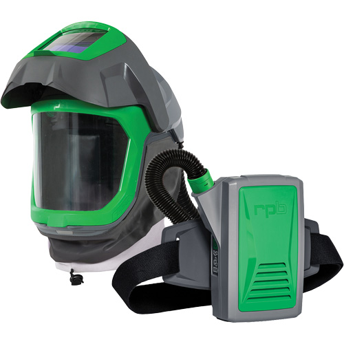 Masque de respirateur Z-Link avec joint de visage, visi&egrave;re & montage &agrave; ceinture, Respirateur &agrave; masque/Masque de soudage, Pile Lithium-ion Cantin et fils