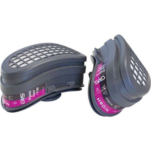 Filtres de rechange pour masques &agrave; profil bas Elipse OV-P100, Combinaison cartouche et filtre contre les particules pour gaz/vapeurs, Filtre P100 Cantin et fils