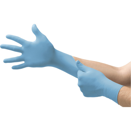 Gants jetables Vesatility 92-134 MICROFLEX, 10/9,5/T-Grand, Nitrile, 2,76-mil/3,94-mil, Sans poudre, Bleu, Classe 2 Cantin et fils