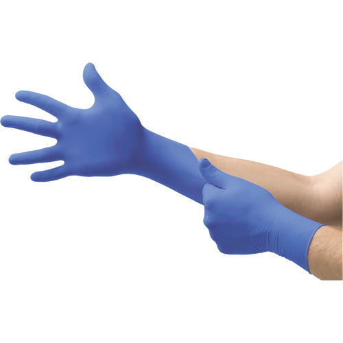 Gants jetables N21 MICROFLEX, 6,5/7/Petit, Nitrile, 4,7 mils/5,5-mil, Sans poudre, Cobalt, Classe 2 Cantin et fils