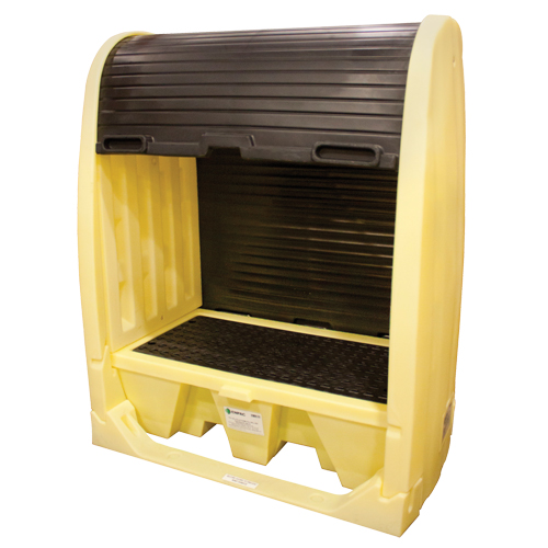 Drum Hardcover & Spillpallet, 60" L x 37" W x 72" H, 2000 lbs. Load Capacity Cantin et fils
