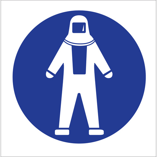 Right to Know Pictogram Labels - Full Protection Suit, Vinyl, Sheet, 1-1/4" L x 1-1/2" W Cantin et fils