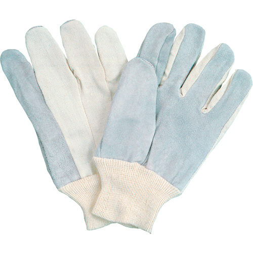 Gants de travail &agrave; index complet d'usage standard, Grand, Paume en Cuir de vache refendu Cantin et fils