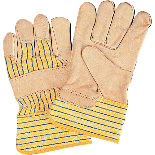 Standard-Duty Dry-Palm Fitters Gloves, Medium, Grain Cowhide Palm, Cotton Inner Lining Cantin et fils