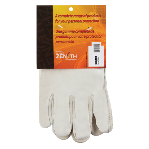 Gants de conducteur doubl&eacute;s pour l'hiver, Petit, Paume en Cuir fleur de vache, Molleton Cantin et fils