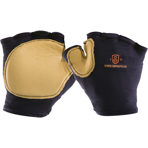 Gant antichoc sans doigts &agrave; prise d'outil, main gauche, Taille T-petit, Paume Cuir fleur Cantin et fils