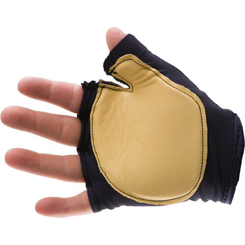 Gant antichoc sans doigts &agrave; prise d'outil, main gauche, Taille T-petit, Paume Cuir fleur Cantin et fils