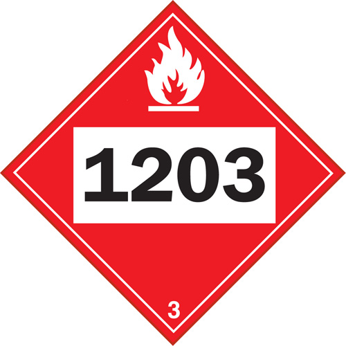 Plaque-&eacute;tiquette TMD 1203 pour liquide inflammable essence & essence-alcohol, Vinyle adh&eacute;sif Cantin et fils