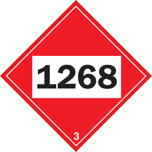 Plaque-&eacute;tiquette TMD 1268 pour distillats de p&eacute;trole, Plastique Cantin et fils