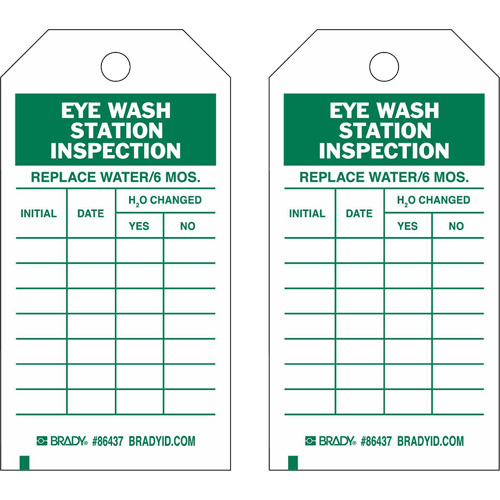 &eacute;tiquettes de rapport d'inspection, Polyester, 4" la x 7" h, Anglais Cantin et fils