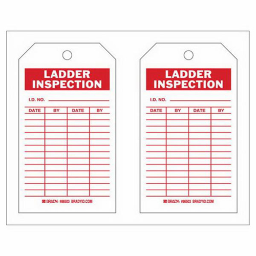 &eacute;tiquettes de rapport d'inspection, Polyester, 4" la x 7" h, Anglais Cantin et fils