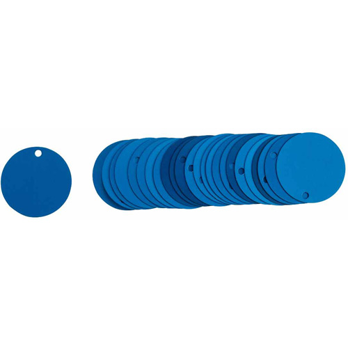 &eacute;tiquettes rondes vierges pour vannes, Aluminium, 2" dia. Cantin et fils