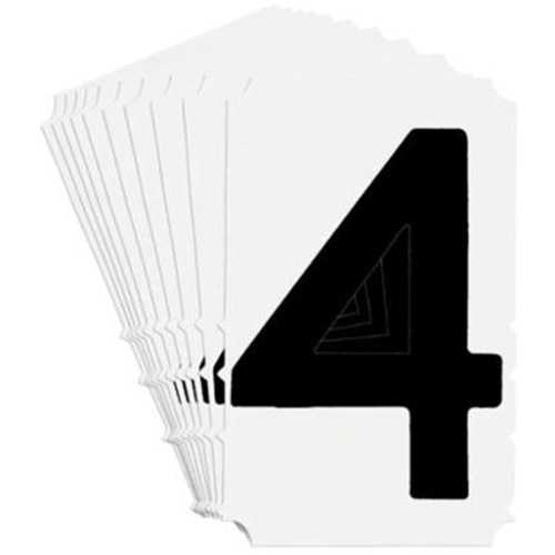 Quick-Align&reg; Individual Gothic Number and Letter Labels, 4, 4" H, Black Cantin et fils