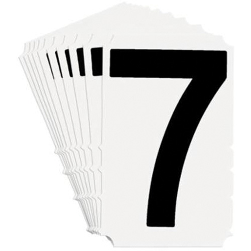 Quick-Align&reg; Individual Gothic Number & Letter Labels, 7, 4" H, Black on White Cantin et fils