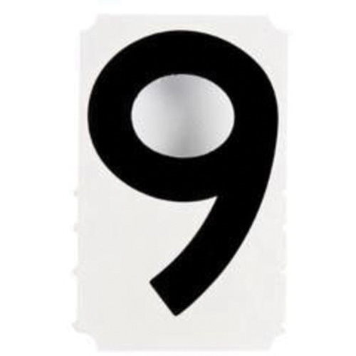 Quick-Align&reg; Individual Gothic Number and Letter Labels, 9, 4" H, Black Cantin et fils