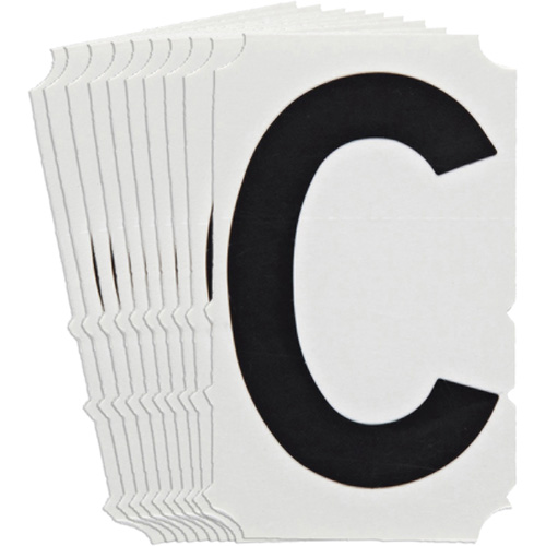 Quick-Align&reg; Individual Gothic Number and Letter Labels, C, 4" H, Black Cantin et fils