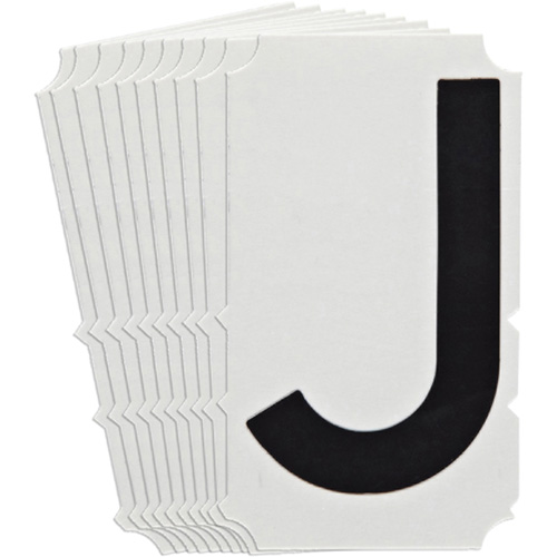Quick-Align&reg;Individual Gothic Number and Letter Labels, J, 4" H, Black Cantin et fils