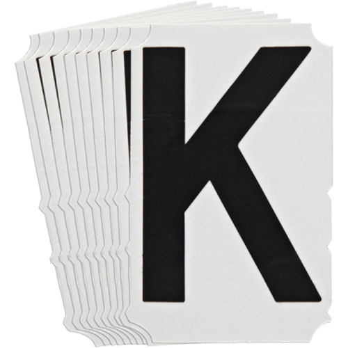 Quick-Align&reg;Individual Gothic Number and Letter Labels, K, 4" H, Black Cantin et fils